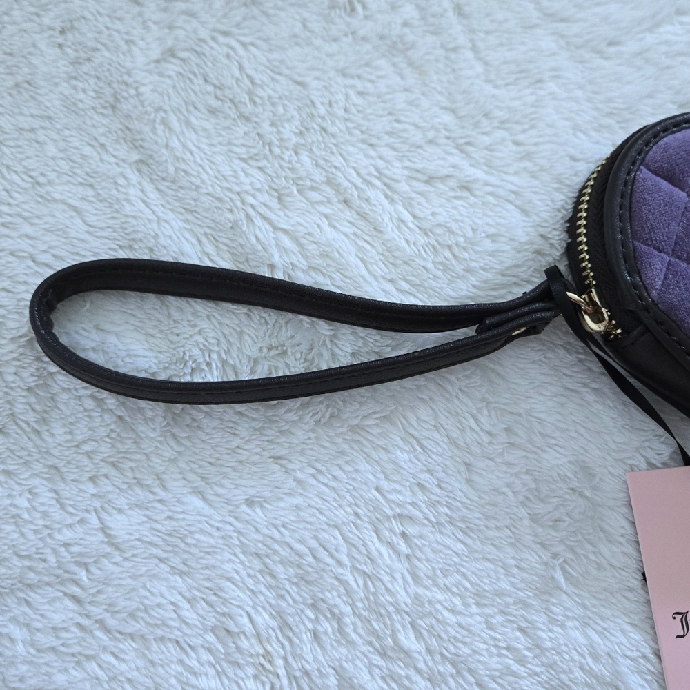 Juicy🍊 Couture Dusty Violet💜 Royal👑 Couture Heart🩷 Zip Around Coin Purse - Picture 10 of 16